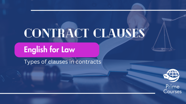 Types of clauses in contracts in English