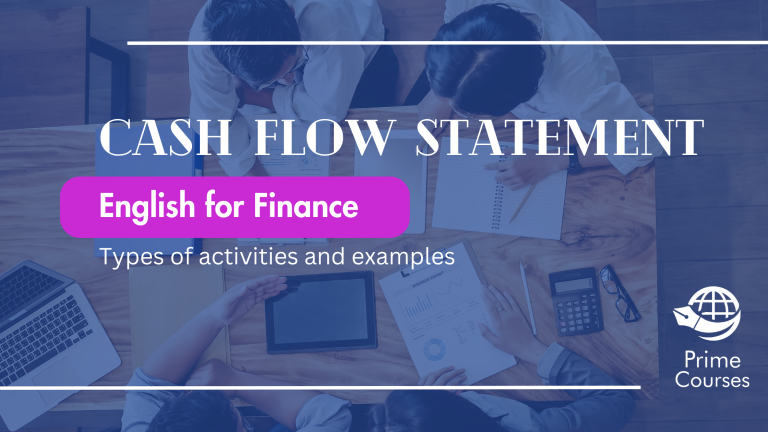Types of activities in cash flow in English